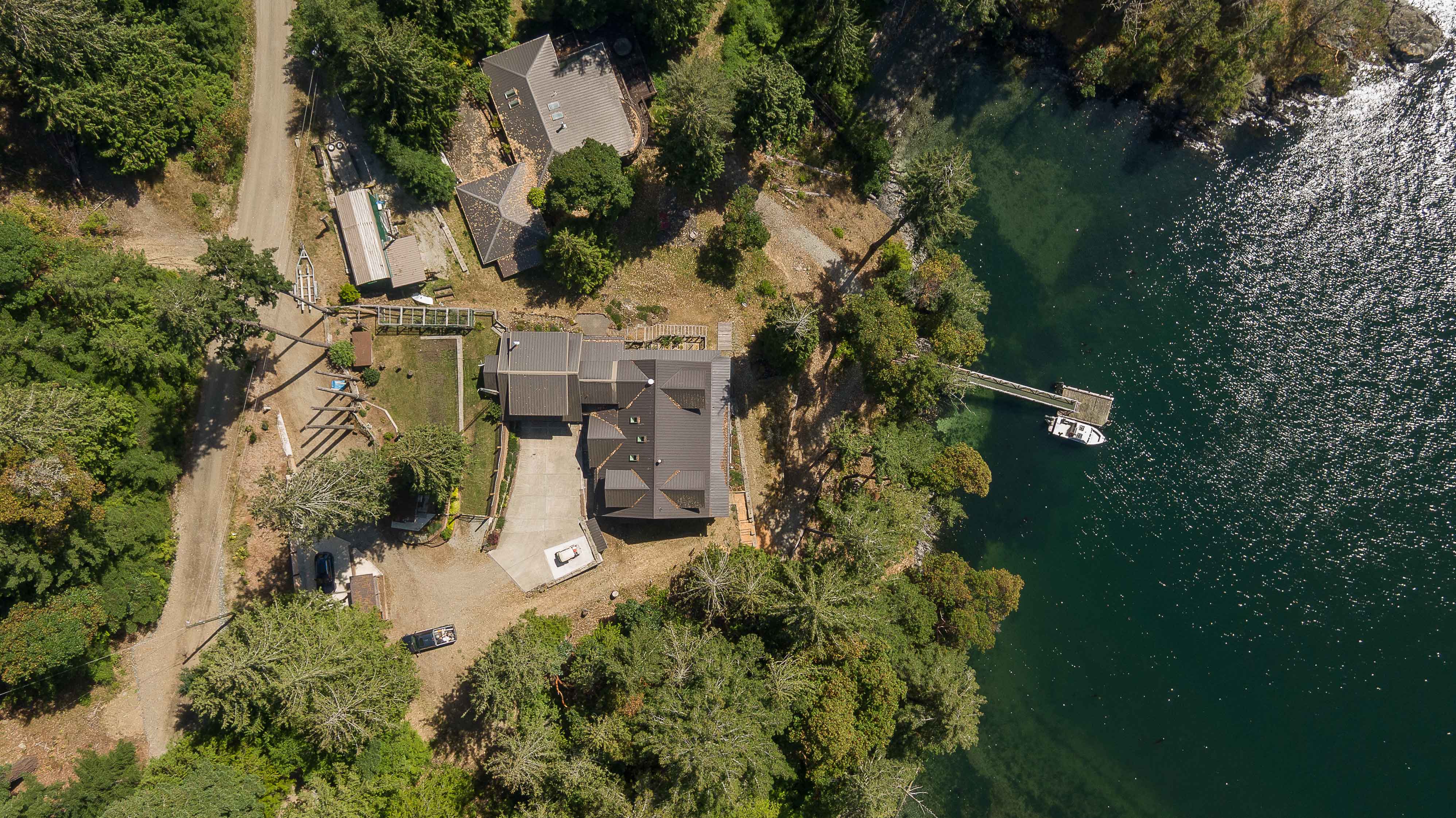 Aerial of shoreline